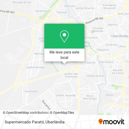 Supermercado Paratti mapa