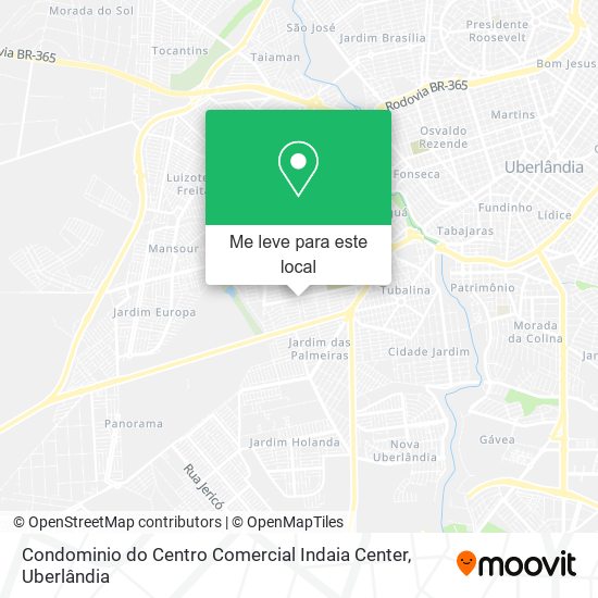 Condominio do Centro Comercial Indaia Center mapa