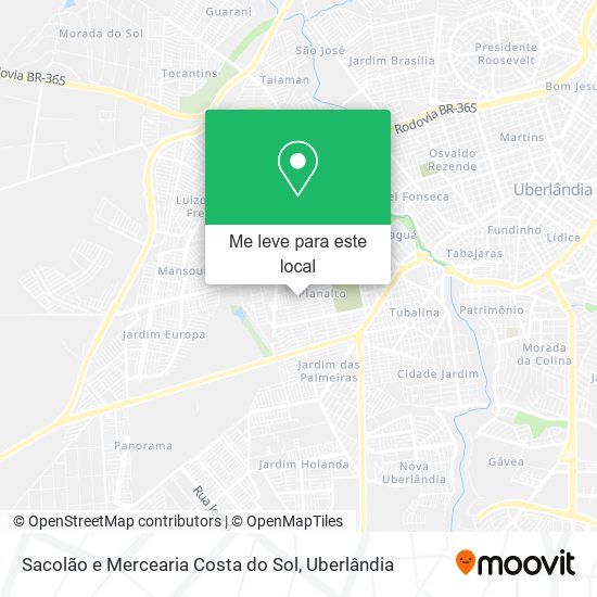 Sacolão e Mercearia Costa do Sol mapa