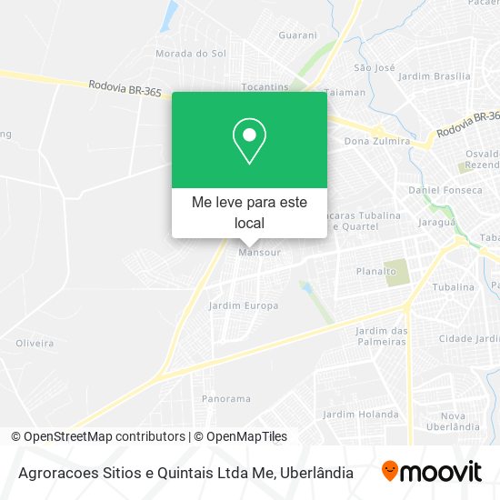 Agroracoes Sitios e Quintais Ltda Me mapa