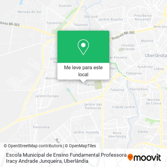 Escola Municipal de Ensino Fundamental Professora Iracy Andrade Junqueira mapa