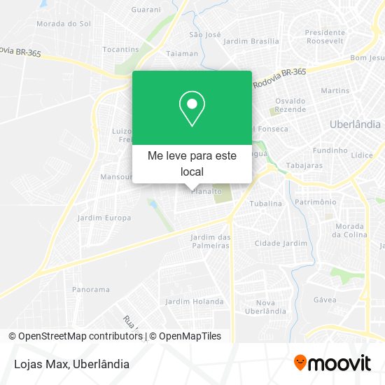 Lojas Max mapa
