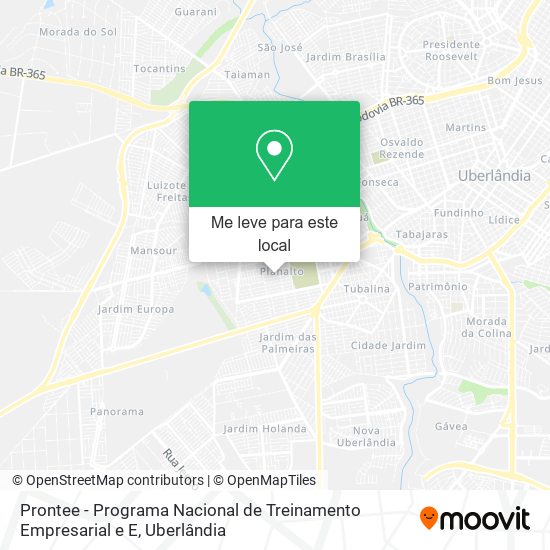 Prontee - Programa Nacional de Treinamento Empresarial e E mapa