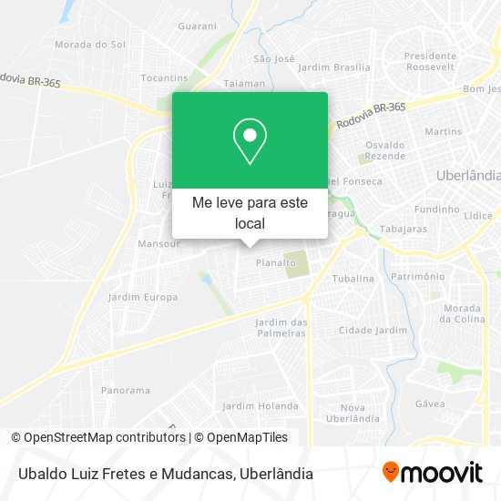 Ubaldo Luiz Fretes e Mudancas mapa