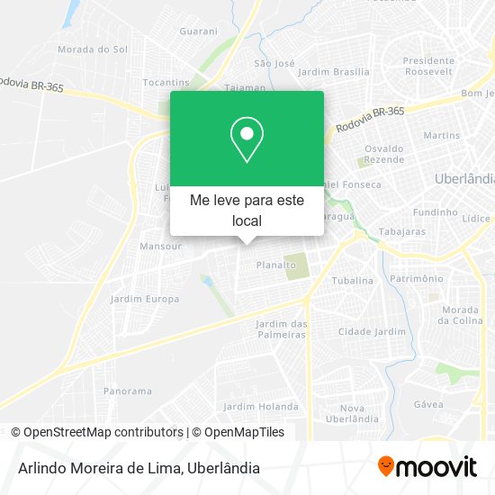 Arlindo Moreira de Lima mapa