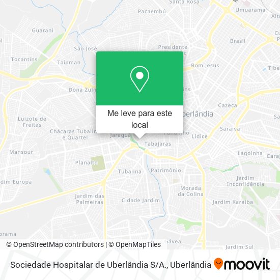 Sociedade Hospitalar de Uberlândia S / A. mapa