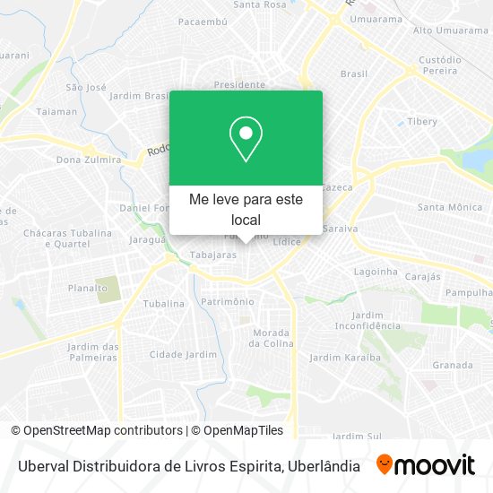 Uberval Distribuidora de Livros Espirita mapa