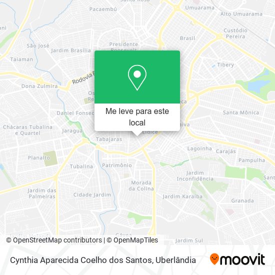 Cynthia Aparecida Coelho dos Santos mapa