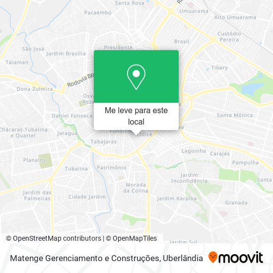 Matenge Gerenciamento e Construções mapa