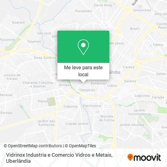 Vidrinox Industria e Comercio Vidros e Metais mapa