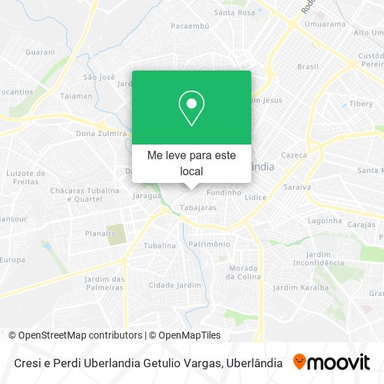 Cresi e Perdi Uberlandia Getulio Vargas mapa