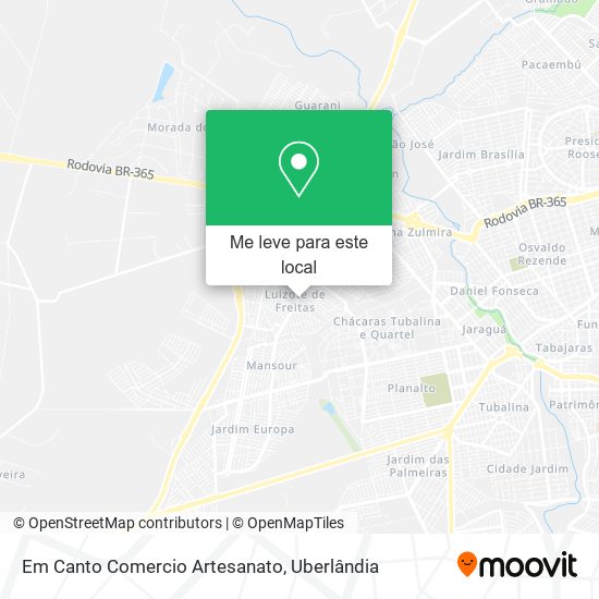 Em Canto Comercio Artesanato mapa