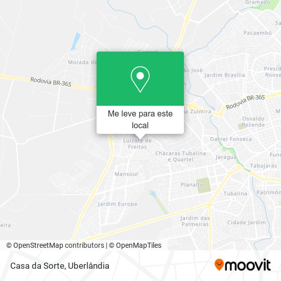 Casa da Sorte mapa