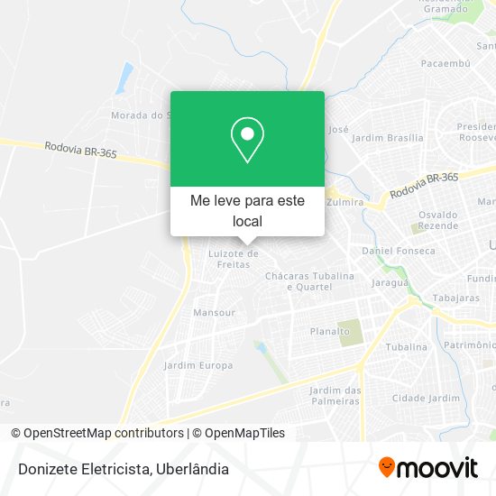 Donizete Eletricista mapa