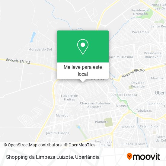 Shopping da Limpeza Luizote mapa