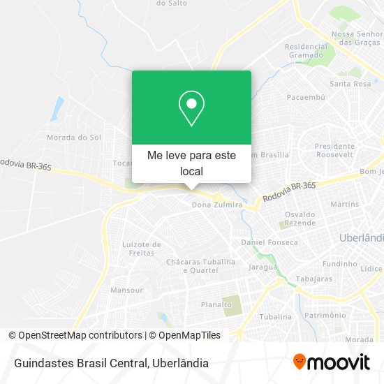 Guindastes Brasil Central mapa