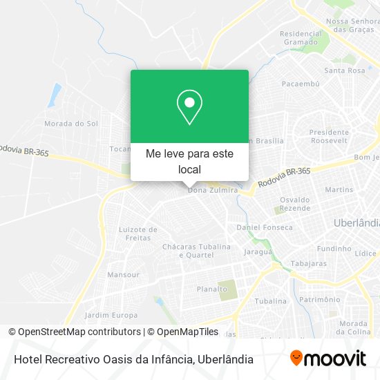 Hotel Recreativo Oasis da Infância mapa