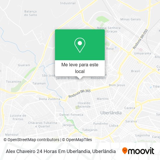 Alex Chaveiro 24 Horas Em Uberlandia mapa