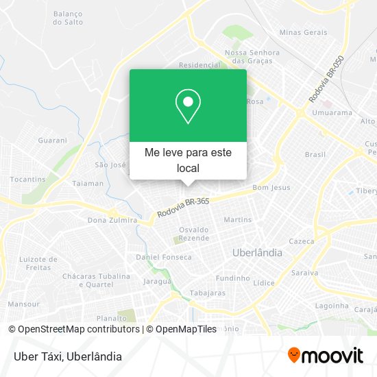 Uber Táxi mapa