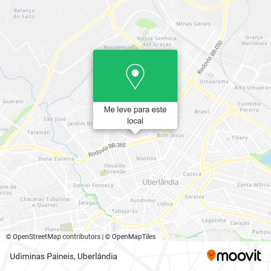 Udiminas Paineis mapa