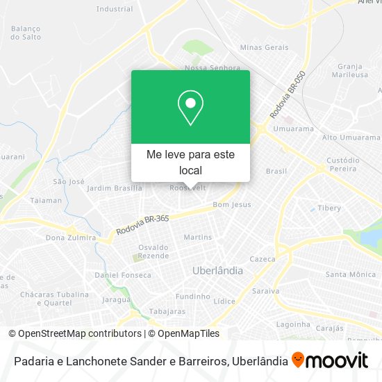 Padaria e Lanchonete Sander e Barreiros mapa