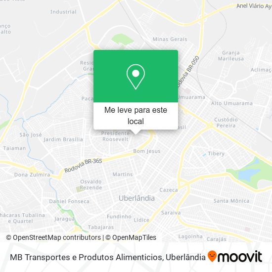 MB Transportes e Produtos Alimenticios mapa