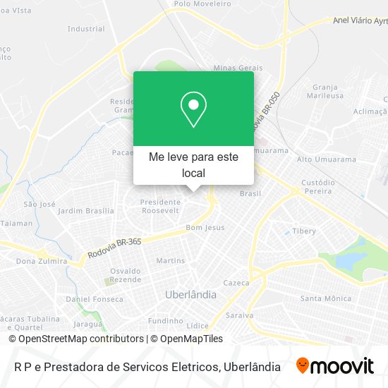 R P e Prestadora de Servicos Eletricos mapa