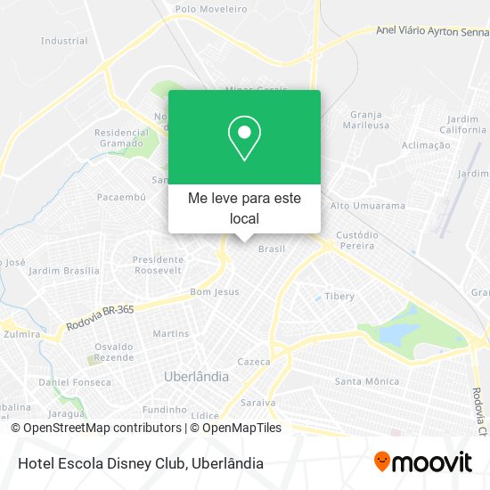 Hotel Escola Disney Club mapa