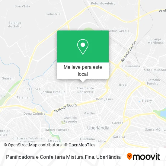 Panificadora e Confeitaria Mistura Fina mapa