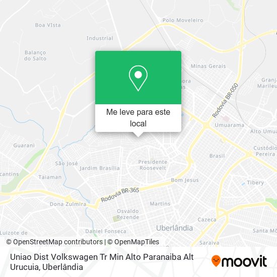 Uniao Dist Volkswagen Tr Min Alto Paranaiba Alt Urucuia mapa