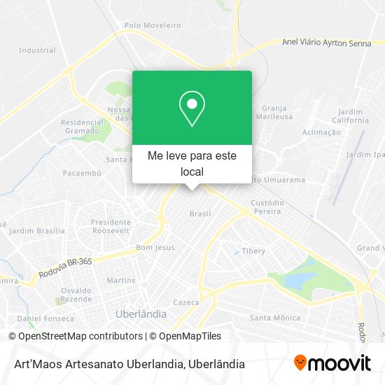 Art'Maos Artesanato Uberlandia mapa