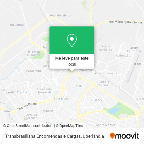 Transbrasiliana Encomendas e Cargas mapa