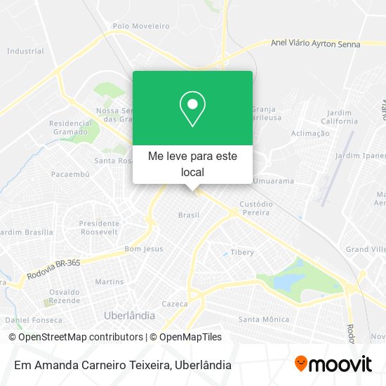 Em Amanda Carneiro Teixeira mapa
