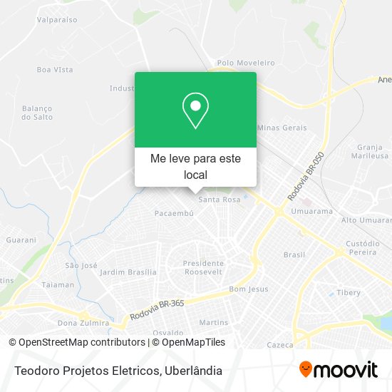 Teodoro Projetos Eletricos mapa