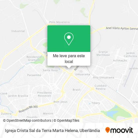 Igreja Crista Sal da Terra Marta Helena mapa