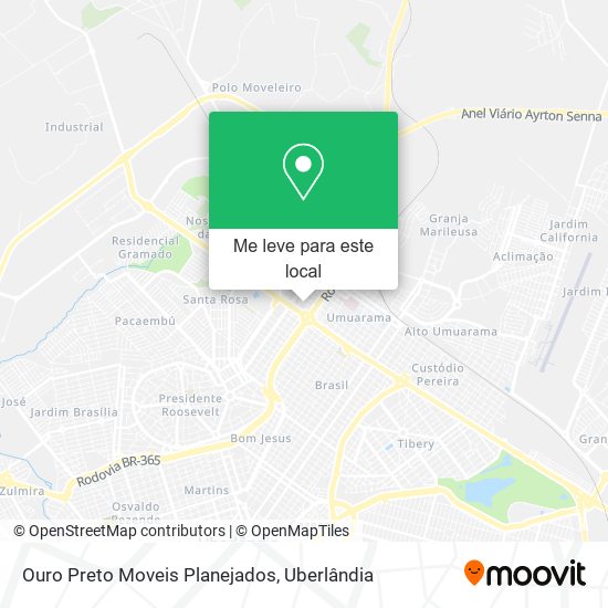 Ouro Preto Moveis Planejados mapa