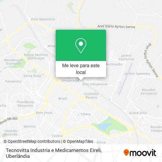Tecnovitta Industria e Medicamentos Eireli mapa