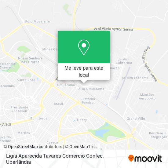 Ligia Aparecida Tavares Comercio Confec mapa