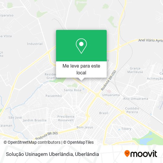 Solução Usinagem Uberlândia mapa
