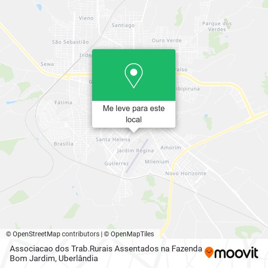 Associacao dos Trab.Rurais Assentados na Fazenda Bom Jardim mapa