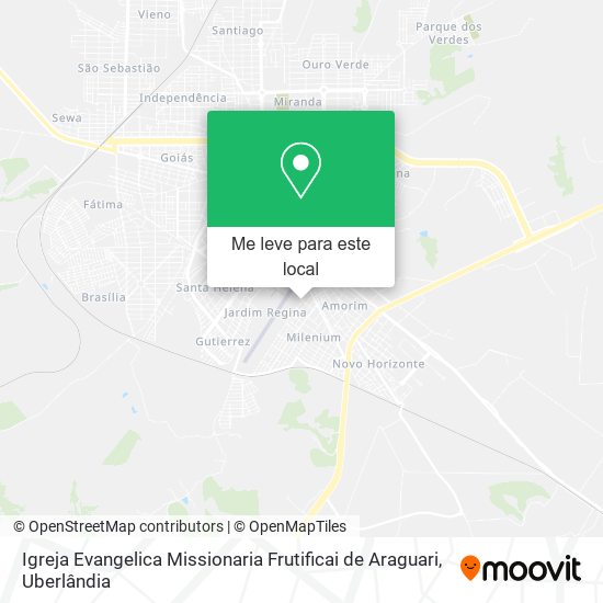 Igreja Evangelica Missionaria Frutificai de Araguari mapa