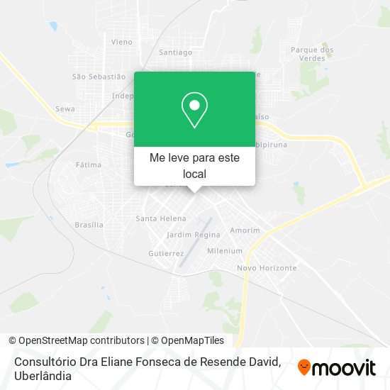 Consultório Dra Eliane Fonseca de Resende David mapa