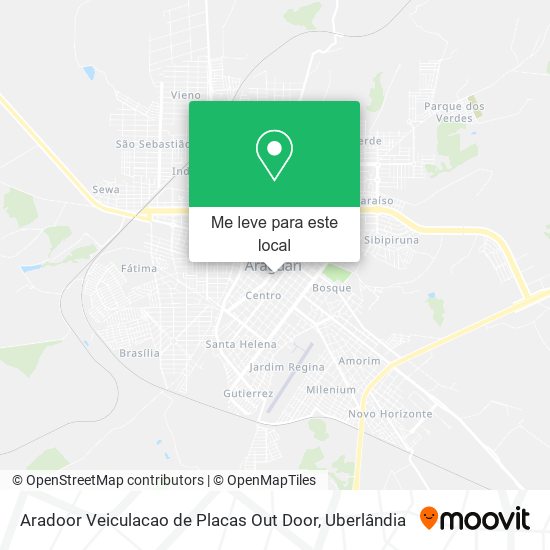 Aradoor Veiculacao de Placas Out Door mapa