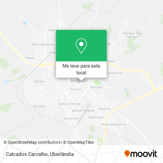 Calcados Carvalho mapa