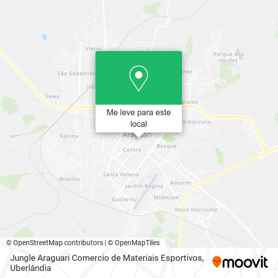 Jungle Araguari Comercio de Materiais Esportivos mapa