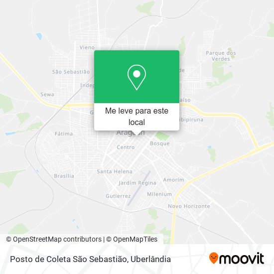 Posto de Coleta São Sebastião mapa