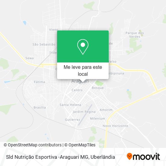 Sld Nutrição Esportiva -Araguari MG mapa