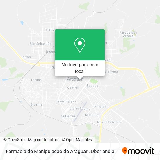 Farmácia de Manipulacao de Araguari mapa