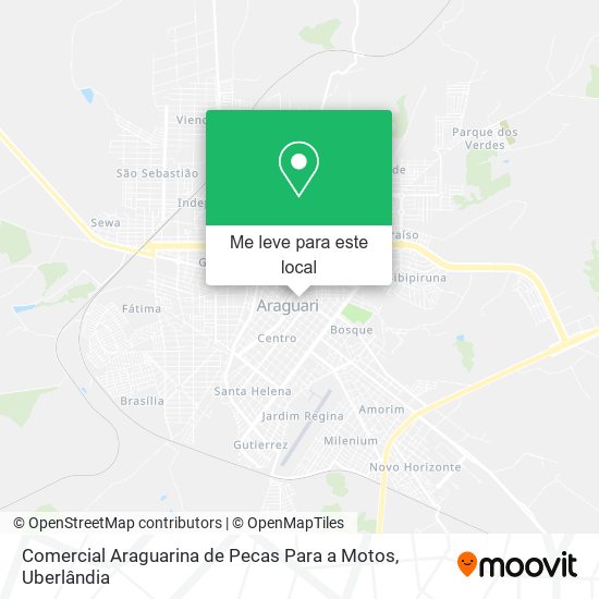 Comercial Araguarina de Pecas Para a Motos mapa