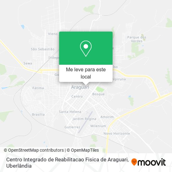 Centro Integrado de Reabilitacao Fisica de Araguari mapa